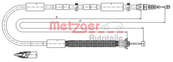 METZGER 12.0706 Трос, стояночная тормозная система для FIAT STILO (Фиат Стило) METZGER 12.0706 Трос, стояночная тормозная система для FIAT STILO (Фиат Стило)