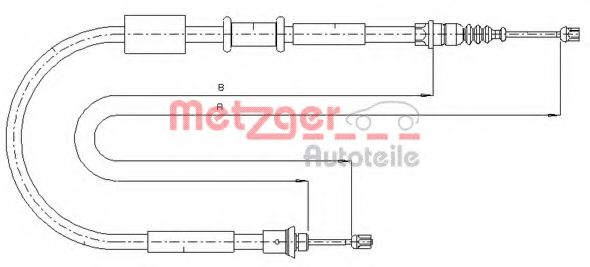 METZGER 1281P4 Трос, стояночная тормозная система для FIAT PUNTO (Фиат Пунто) METZGER 1281P4 Трос, стояночная тормозная система для FIAT PUNTO (Фиат Пунто)
