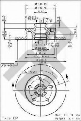 METZGER 14351 Тормозной диск для SEAT TOLEDO (Сеат Толэдо) METZGER 14351 Тормозной диск для SEAT TOLEDO (Сеат Толэдо)