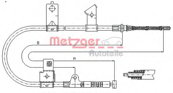 METZGER 17.0001 Трос, стояночная тормозная система для NISSAN MARCH II (Ниссан Марч 2) METZGER 17.0001 Трос, стояночная тормозная система для NISSAN MARCH II (Ниссан Марч 2)