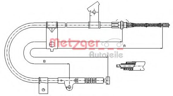 METZGER 17.0002 Трос, стояночная тормозная система для NISSAN MARCH II (Ниссан Марч 2) METZGER 17.0002 Трос, стояночная тормозная система для NISSAN MARCH II (Ниссан Марч 2)