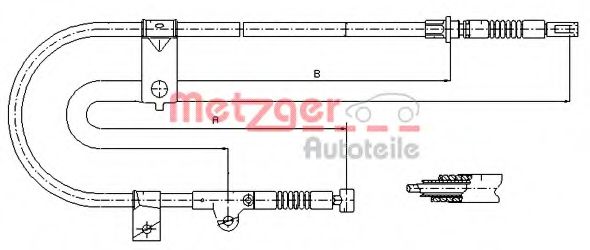 METZGER 17.0003 Трос, стояночная тормозная система для NISSAN MARCH II (Ниссан Марч 2) METZGER 17.0003 Трос, стояночная тормозная система для NISSAN MARCH II (Ниссан Марч 2)