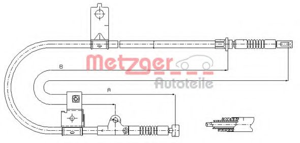 METZGER 17.0004 Трос, стояночная тормозная система для NISSAN MARCH II (Ниссан Марч 2) METZGER 17.0004 Трос, стояночная тормозная система для NISSAN MARCH II (Ниссан Марч 2)