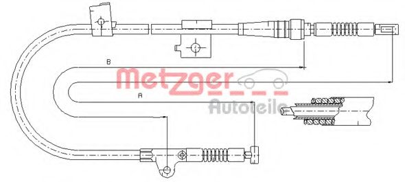 METZGER 17.0216 Трос, стояночная тормозная система для NISSAN PRIMERA (Ниссан Примера) METZGER 17.0216 Трос, стояночная тормозная система для NISSAN PRIMERA (Ниссан Примера)