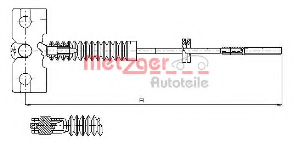 METZGER 17.0221 Трос, стояночная тормозная система для NISSAN PRIMERA (Ниссан Примера) METZGER 17.0221 Трос, стояночная тормозная система для NISSAN PRIMERA (Ниссан Примера)