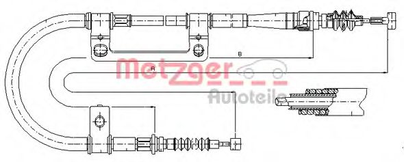 METZGER 17.0578 Трос, стояночная тормозная система для MAZDA (Мазда) METZGER 17.0578 Трос, стояночная тормозная система для MAZDA (Мазда)