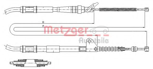 METZGER 17.1468 Трос, стояночная тормозная система для TOYOTA CARINA E (Тойота/тоета Карина е) METZGER 17.1468 Трос, стояночная тормозная система для TOYOTA CARINA E (Тойота/тоета Карина е)