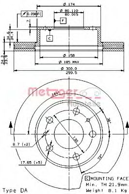 METZGER 24534 E Тормозной диск для FIAT DUCATO (Фиат Дукато) METZGER 24534 E Тормозной диск для FIAT DUCATO (Фиат Дукато)