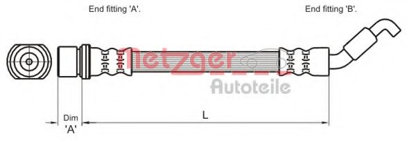 METZGER 4110027 Тормозной шланг для TOYOTA AXIO/ALTIS (Тойота/тоета Аxио/алтис) METZGER 4110027 Тормозной шланг для TOYOTA AXIO/ALTIS (Тойота/тоета Аxио/алтис)