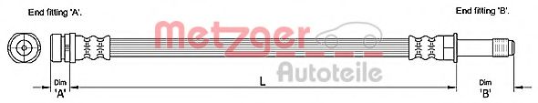 METZGER 4110231 Тормозной шланг для FORD FOCUS C-MAX (Форд Фокус с макс) METZGER 4110231 Тормозной шланг для FORD FOCUS C-MAX (Форд Фокус с макс)