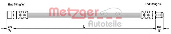 METZGER 4110257 Тормозной шланг для VOLKSWAGEN T4 MULTIVAN (Фольксваген Т4 мултиvан) METZGER 4110257 Тормозной шланг для VOLKSWAGEN T4 MULTIVAN (Фольксваген Т4 мултиvан)