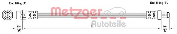 METZGER 4110270 Тормозной шланг для BMW (Бмв) METZGER 4110270 Тормозной шланг для BMW (Бмв)