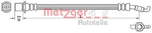 METZGER 4110286 Тормозной шланг для TOYOTA (Тойота/тоета) METZGER 4110286 Тормозной шланг для TOYOTA (Тойота/тоета)