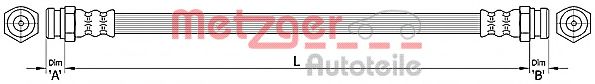 METZGER 4110304 Тормозной шланг для KIA RIO (Киа Рио) METZGER 4110304 Тормозной шланг для KIA RIO (Киа Рио)