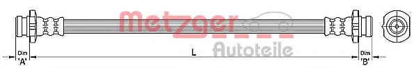 METZGER 4110393 Тормозной шланг для NISSAN MICRA III (Ниссан Микра 3) METZGER 4110393 Тормозной шланг для NISSAN MICRA III (Ниссан Микра 3)