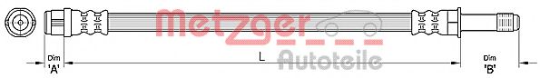 METZGER 4110434 Тормозной шланг для VOLKSWAGEN T5 MULTIVAN (Фольксваген T5 мультиван) METZGER 4110434 Тормозной шланг для VOLKSWAGEN T5 MULTIVAN (Фольксваген T5 мультиван)