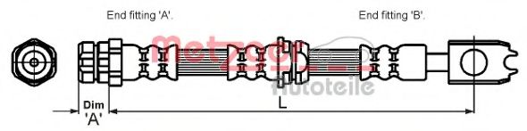 METZGER 4116204 Тормозной шланг для SEAT IBIZA IV (Сеат Ибица 4) METZGER 4116204 Тормозной шланг для SEAT IBIZA IV (Сеат Ибица 4)