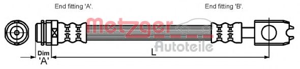 METZGER 4116210 Тормозной шланг для VOLKSWAGEN GOLF IV (Фольксваген Гольф 4) METZGER 4116210 Тормозной шланг для VOLKSWAGEN GOLF IV (Фольксваген Гольф 4)