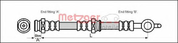 METZGER 4113302 Тормозной шланг для MAZDA (Мазда) METZGER 4113302 Тормозной шланг для MAZDA (Мазда)