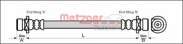 METZGER 4113506 Тормозной шланг для HONDA (Хонда) METZGER 4113506 Тормозной шланг для HONDA (Хонда)