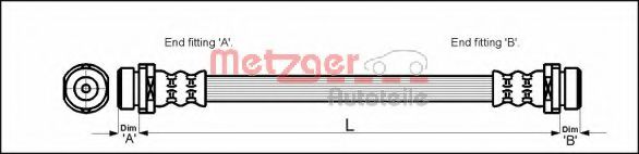 METZGER 4112503 Тормозной шланг для FORD MONDEO (Форд Мондэо) METZGER 4112503 Тормозной шланг для FORD MONDEO (Форд Мондэо)