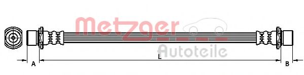 METZGER 4110056 Тормозной шланг для TOYOTA RAV 4 II (Тойота/тоета Рав 4 2) METZGER 4110056 Тормозной шланг для TOYOTA RAV 4 II (Тойота/тоета Рав 4 2)