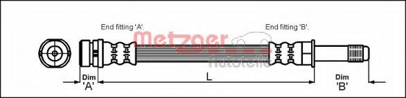 METZGER 4114678 Тормозной шланг для FORD MONDEO (Форд Мондэо) METZGER 4114678 Тормозной шланг для FORD MONDEO (Форд Мондэо)