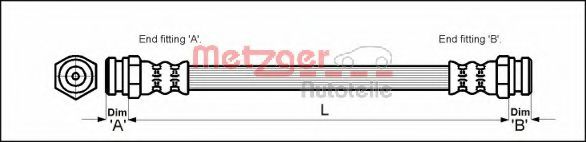METZGER 4113303 Тормозной шланг для MAZDA (Мазда) METZGER 4113303 Тормозной шланг для MAZDA (Мазда)
