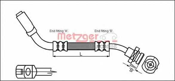 METZGER 4114723 Тормозной шланг для FORD MAVERICK (Форд Маvэриcк) METZGER 4114723 Тормозной шланг для FORD MAVERICK (Форд Маvэриcк)