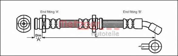 METZGER 4110081 Тормозной шланг для SUZUKI BALENO (Сузуки Балено) METZGER 4110081 Тормозной шланг для SUZUKI BALENO (Сузуки Балено)