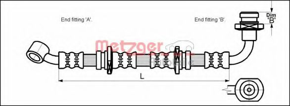 METZGER 4110071 Тормозной шланг для SUZUKI GRAND ESCUDO I (Сузуки Гранд эсcудо и) METZGER 4110071 Тормозной шланг для SUZUKI GRAND ESCUDO I (Сузуки Гранд эсcудо и)