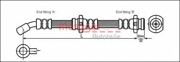 METZGER 4114710 Тормозной шланг для NISSAN 100 NX (Ниссан 100 нx) METZGER 4114710 Тормозной шланг для NISSAN 100 NX (Ниссан 100 нx)