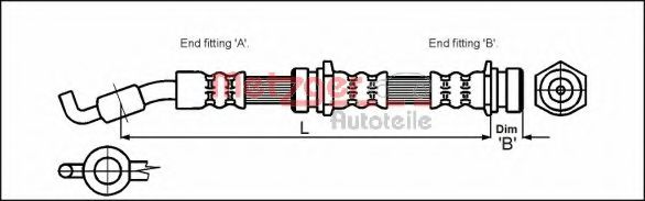 METZGER 4114061 Тормозной шланг для MAZDA (Мазда) METZGER 4114061 Тормозной шланг для MAZDA (Мазда)