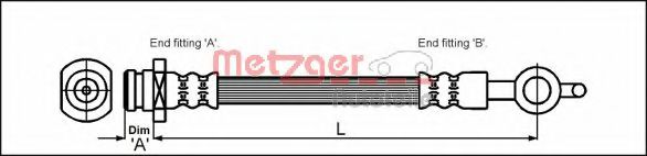 METZGER 4112832 Тормозной шланг для OPEL FRONTERA B (Опель Фронтера б) METZGER 4112832 Тормозной шланг для OPEL FRONTERA B (Опель Фронтера б)