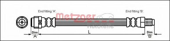 METZGER 4110574 Тормозной шланг для MERCEDESBENZ (Мерседес бенц) METZGER 4110574 Тормозной шланг для MERCEDESBENZ (Мерседес бенц)