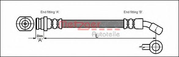 METZGER 4110072 Тормозной шланг для SUZUKI JIMNY (Сузуки Жимнъ) METZGER 4110072 Тормозной шланг для SUZUKI JIMNY (Сузуки Жимнъ)