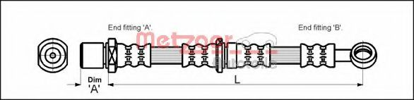 METZGER 4110200 Тормозной шланг для SUBARU IMPREZA (Субару Импреза) METZGER 4110200 Тормозной шланг для SUBARU IMPREZA (Субару Импреза)