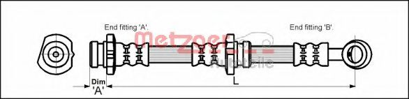 METZGER 4111992 Тормозной шланг для NISSAN PULSAR I (Ниссан Пулсар и) METZGER 4111992 Тормозной шланг для NISSAN PULSAR I (Ниссан Пулсар и)