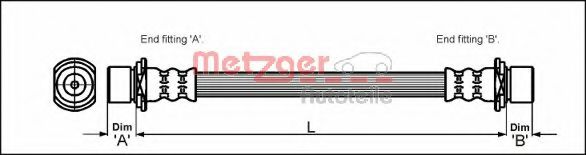 METZGER 4112178 Тормозной шланг для TOYOTA PREVIA (Тойота/тоета Прэvиа) METZGER 4112178 Тормозной шланг для TOYOTA PREVIA (Тойота/тоета Прэvиа)