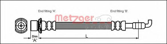 METZGER 4112176 Тормозной шланг для TOYOTA PREVIA (Тойота/тоета Прэvиа) METZGER 4112176 Тормозной шланг для TOYOTA PREVIA (Тойота/тоета Прэvиа)