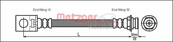 METZGER 4113524 Тормозной шланг для JEEP (Джип) METZGER 4113524 Тормозной шланг для JEEP (Джип)