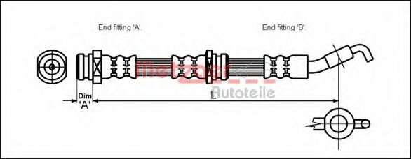 METZGER 4112267 Тормозной шланг для MITSUBISHI LIBERO V (Митсубиши/митсубиси Либэро v) METZGER 4112267 Тормозной шланг для MITSUBISHI LIBERO V (Митсубиши/митсубиси Либэро v)