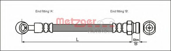 METZGER 4110405 Тормозной шланг для HYUNDAI AMICA / ATOZ (Хендай Амиcа / атоз) METZGER 4110405 Тормозной шланг для HYUNDAI AMICA / ATOZ (Хендай Амиcа / атоз)