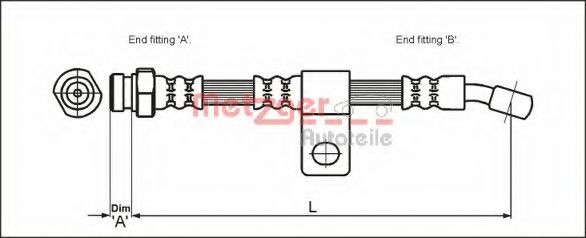 METZGER 4110403 Тормозной шланг для HYUNDAI AMICA / ATOZ (Хендай Амиcа / атоз) METZGER 4110403 Тормозной шланг для HYUNDAI AMICA / ATOZ (Хендай Амиcа / атоз)