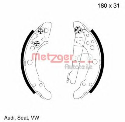 METZGER MG 343 Тормозные колодоки для VOLKSWAGEN SCIROCCO (Фольксваген Сcироccо) METZGER MG 343 Тормозные колодоки для VOLKSWAGEN SCIROCCO (Фольксваген Сcироccо)