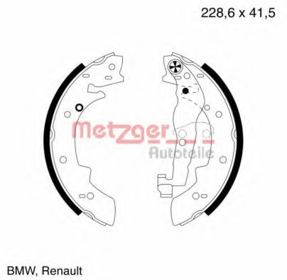METZGER MG 400 Тормозные колодоки для BMW 3 (Бмв 3) METZGER MG 400 Тормозные колодоки для BMW 3 (Бмв 3)