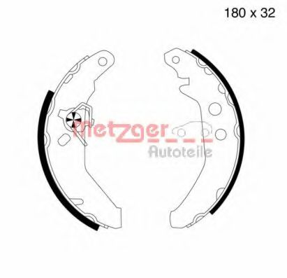 METZGER MG 501 Тормозные колодоки для FORD FIESTA (Форд Фиэста) METZGER MG 501 Тормозные колодоки для FORD FIESTA (Форд Фиэста)