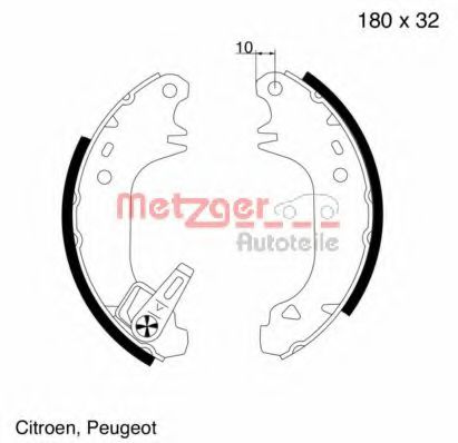 METZGER MG 508 Тормозные колодоки для PEUGEOT 205 II (Пежо 205 2) METZGER MG 508 Тормозные колодоки для PEUGEOT 205 II (Пежо 205 2)