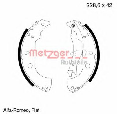 METZGER MG 624 Тормозные колодоки для FIAT TEMPRA (Фиат Тэмпра) METZGER MG 624 Тормозные колодоки для FIAT TEMPRA (Фиат Тэмпра)