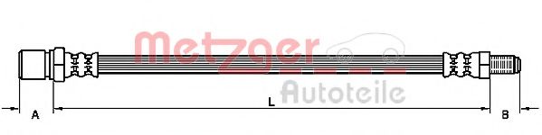 METZGER 4110105 Тормозной шланг для FIAT PANDA (Фиат Панда) METZGER 4110105 Тормозной шланг для FIAT PANDA (Фиат Панда)